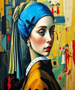 Girl With A Pearl Earring Abstract Diamond Painting