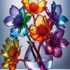 Glass Flower Vases Art Diamond Painting