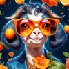 Goat Wearing Sunglasses Diamond Painting