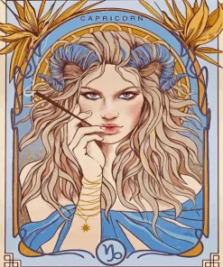 Goddess Capricorn Art Diamond Painting
