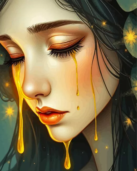 gold tears lady Diamond Dotz Gold Tears Lady Diamond Painting