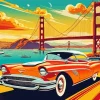 Golden Gate Car Diamond Painting
