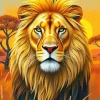 Golden Lion Diamond Painting