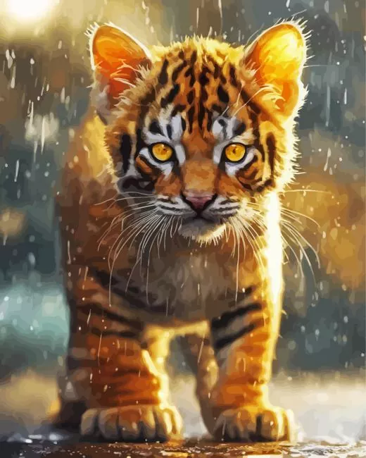 golden tiger art Diamond Paintings