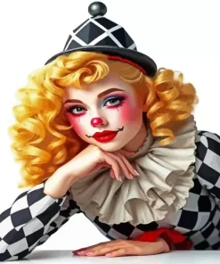 Gorgeous Clown Girl Diamond Painting