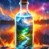 Landscape Glass Bottle Diamond Painting