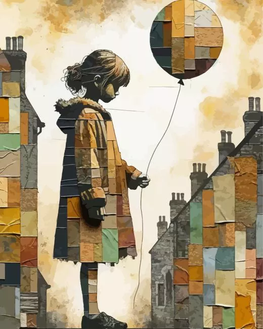 lonely girl balloon Diamond Paintings Lonely Girl Balloon Diamond Painting
