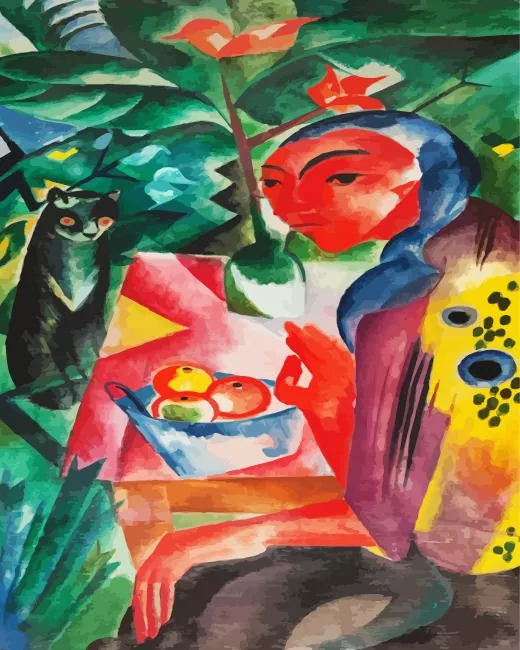 madchen mit katze campendonk Diamond Paints Madchen Mit Katze Campendonk Diamond Painting