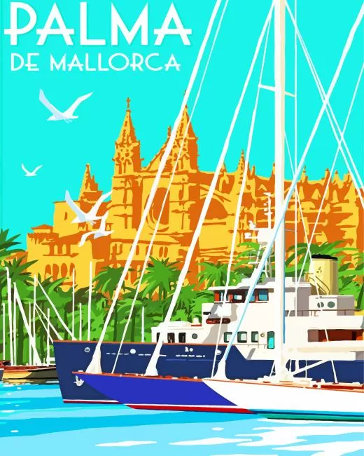 mallorca poster Diamond Paintings Mallorca Poster Diamond Painting
