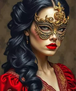 Mask Fancy Lady Diamond Painting