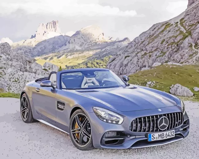 mercedes convertible Diamond Paintings Mercedes Convertible Diamond Painting