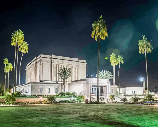 mesa arizona temple Diamond Paintings Mesa Arizona Temple Diamond Painting