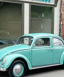 Mint Beetle Car Diamond Painting