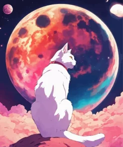 Moon And Cat Diamond Painting