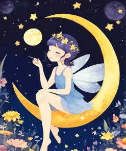 Moon And Fairy Diamond Painting