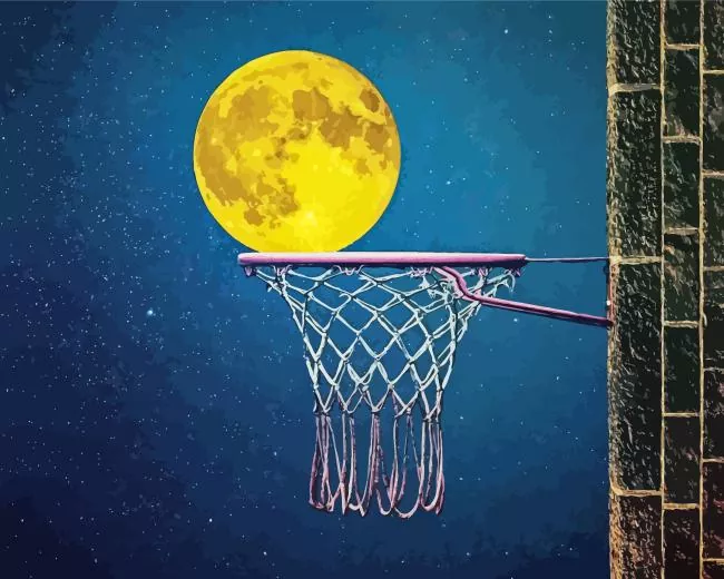 moon basketball Diamond Paintings Moon Basketball Diamond Painting