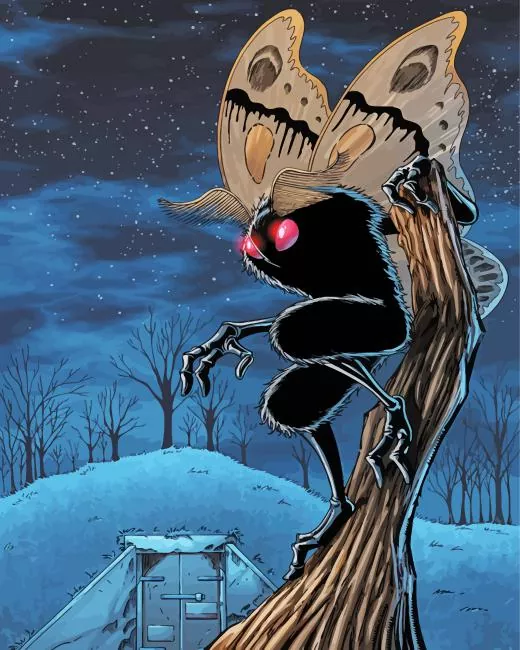 mothman artwork Diamond Paintings Mothman Artwork Diamond Painting