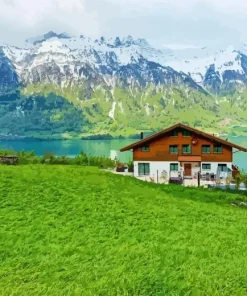 Mountain House Diamond Painting