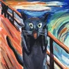 Munch Scream Cat Diamond Painting