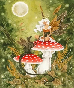 Mushroom Fairy Diamond Painting
