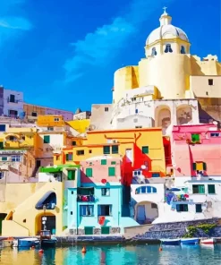 Naples Colourful Houses Diamond Painting