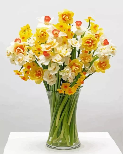narcissus bouquet Diamond by Numbers Narcissus Bouquet Diamond Painting