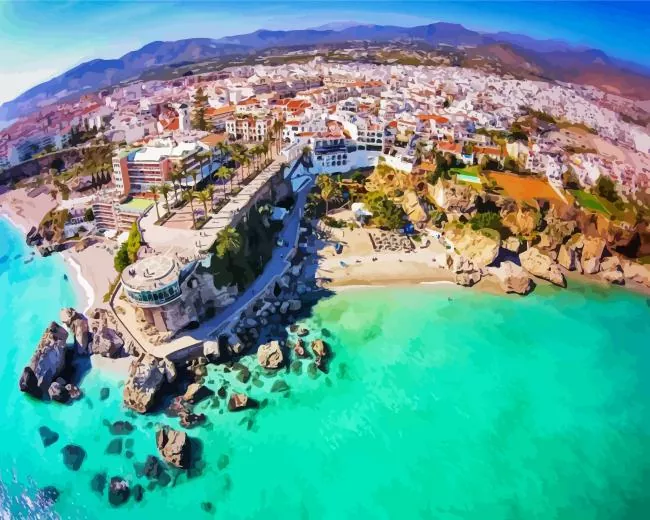 nerja spain Diamond Paintings Nerja Spain Diamond Painting