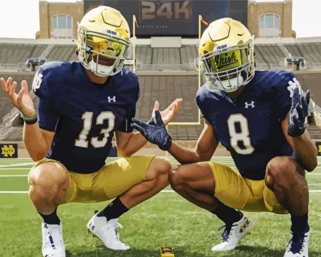notre dame football players Diamond Paintings Notre Dame Football Players Diamond Painting