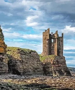 Old Keiss Castle Diamond Painting