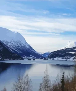 Oppstrynsvatn Lake Diamond Painting