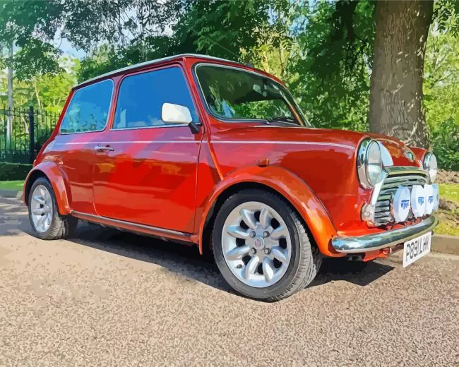 orange austin mini Diamond Dotz Orange Austin Mini Diamond Painting