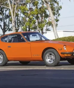 Orange Datsun Car Diamond Painting