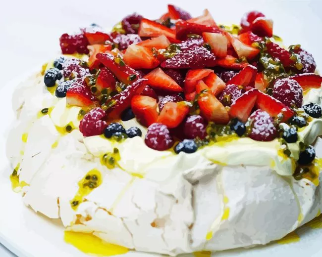 pavlova dessert Diamond By Numbers Pavlova Dessert Diamond Painting