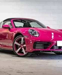 Pink Car Diamond Painting