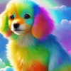 Rainbow Dog Diamond Painting