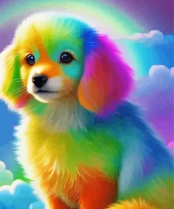 Rainbow Dog Diamond Painting