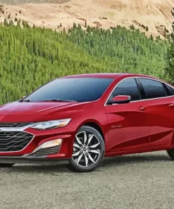 Red Chevrolet Malibu Diamond Painting