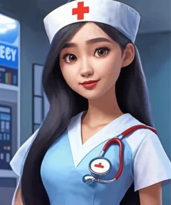 Red Cross Nurse Diamond Painting