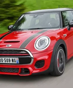 Red Mini Cooper Diamond Painting