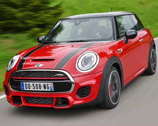 red mini cooper Diamond Dotz Red Mini Cooper Diamond Painting
