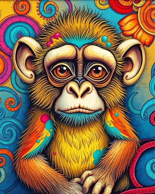 sad monkey Diamond Paintings Sad Monkey Diamond Painting