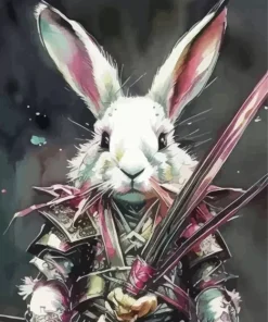 Samurai Rabbit Diamond Painting