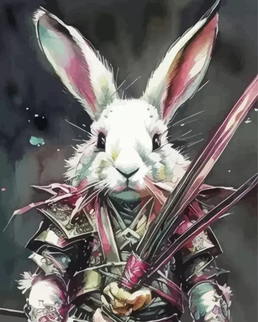 samurai rabbit Diamond Paintings Samurai Rabbit Diamond Painting
