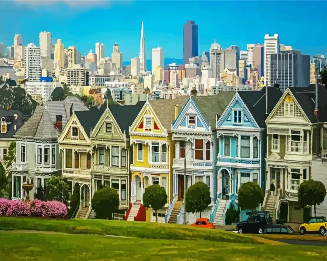 san francisco houses Diamond Paintings San Francisco Houses Diamond Painting