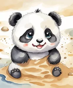 Sand Panda Art Diamond Painting