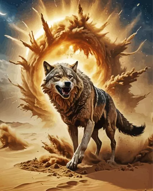 sand wolf art Diamond Dotz Sand Wolf Art Diamond Painting