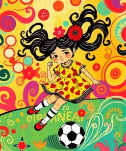 Soccer Girl Diamond Painting