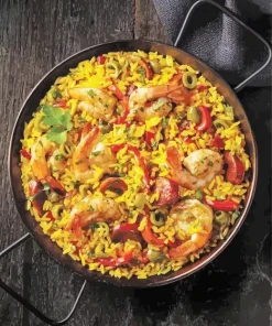 Spanish Paella Dish Diamond Painting