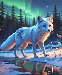 White Fox Diamond Painting