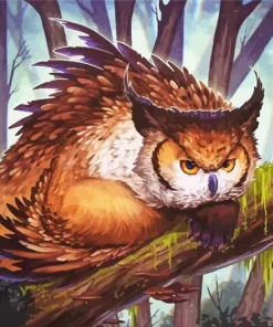 Wild Owlbear Diamond Painting